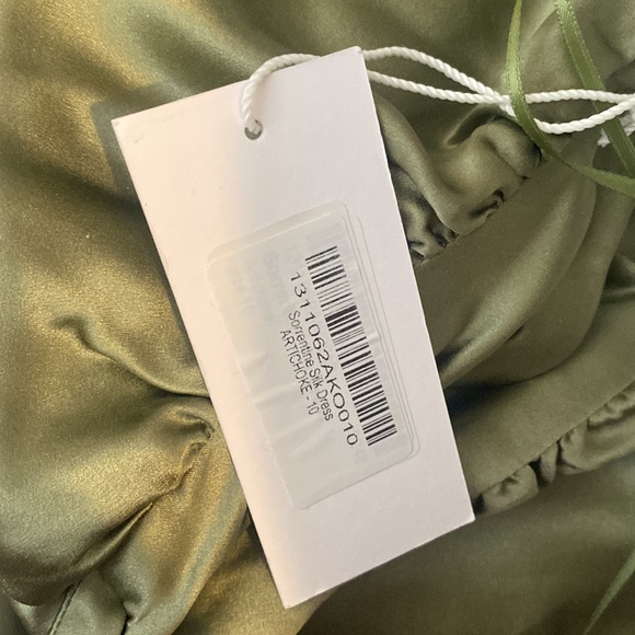 Reformation Sorrentine Knotted Cutout Silk-charmeuse Halterneck Mini Dress - Picture 3 of 3